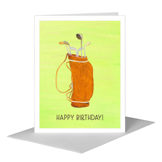 Golf Bag, Greeting Card (#8794D) A2 Card Front, www.printedcanvas.com
