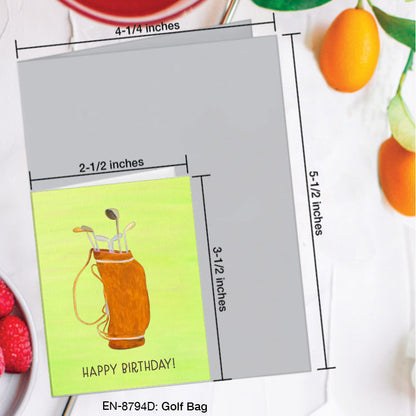 Golf Bag, Greeting Card (8794D), Enclosure, www.printedcanvas.com