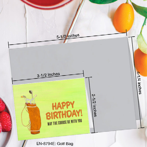 Golf Bag, Greeting Card (8794E), Enclosure, www.printedcanvas.com