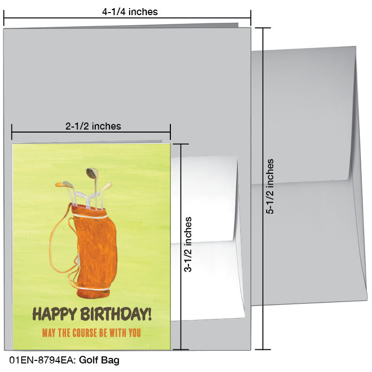 Golf Bag, Greeting Card (#8794EA)