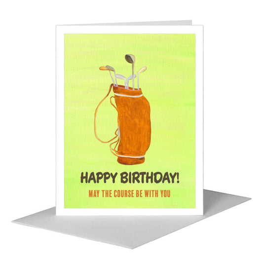 Golf Bag, Greeting Card (#8794EA) A2 Card Front, www.printedcanvas.com