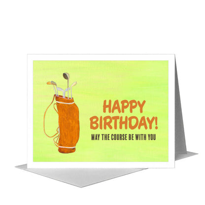Golf Bag, Greeting Card (#8794E), A2 Card Front, www.printedcanvas.com