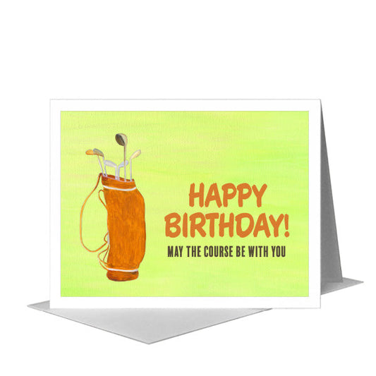 Golf Bag, Greeting Card (#8794E) A2 Card Front, www.printedcanvas.com