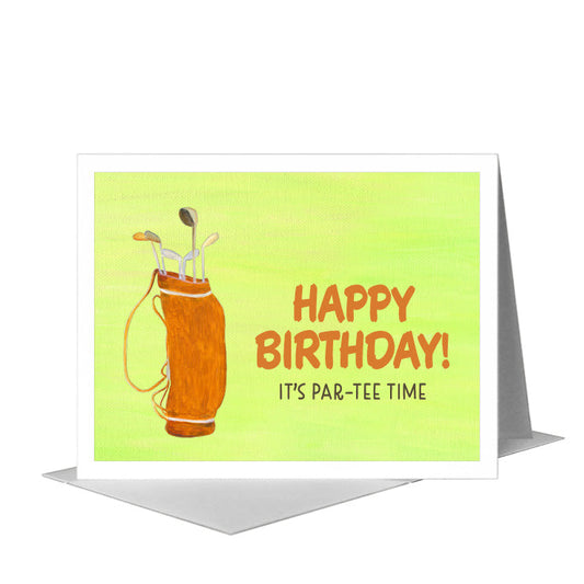 Golf Bag, Greeting Card (#8794G) A2 Card Front, www.printedcanvas.com