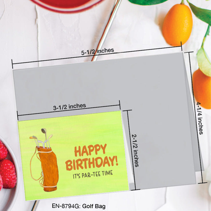 Golf Bag, Greeting Card (8794G), Enclosure, www.printedcanvas.com