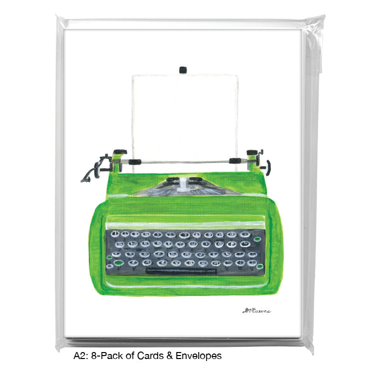 Typewriter, Greeting Card (8796A), A2 Card 8-Pack, www.printedcanvas.com