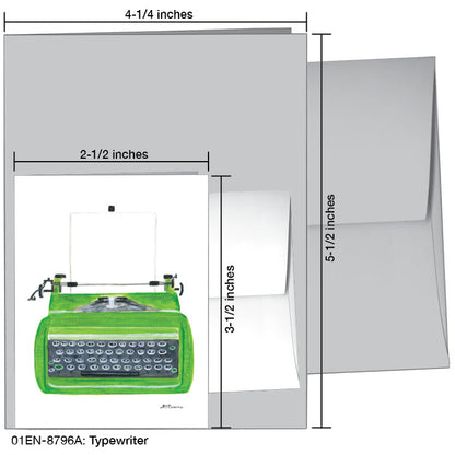 Typewriter, Greeting Card (8796A), Enclosure Card, www.printedcanvas.com