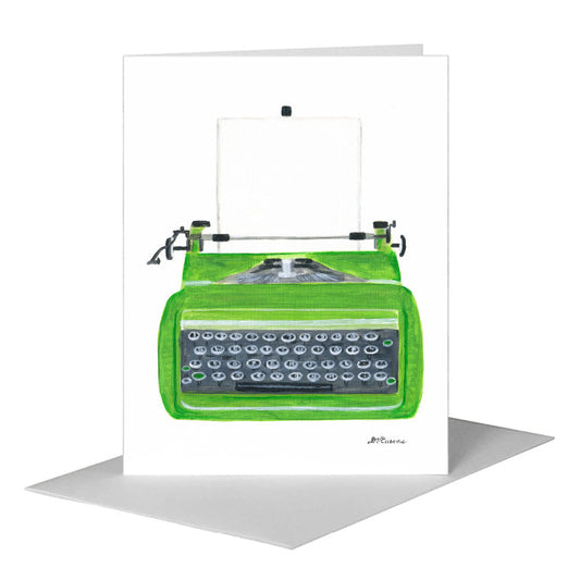 Typewriter, Greeting Card (#8796A) A2 Card Front, www.printedcanvas.com