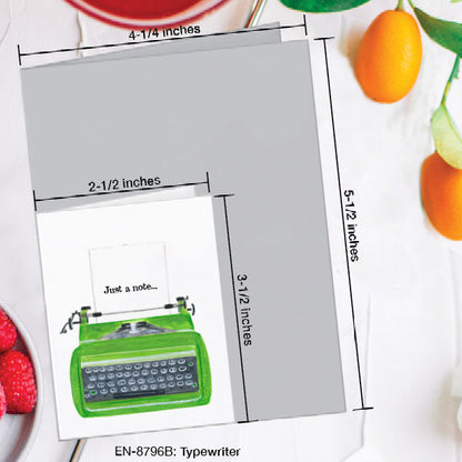 Typewriter, Greeting Card (8796B), Enclosure, www.printedcanvas.com