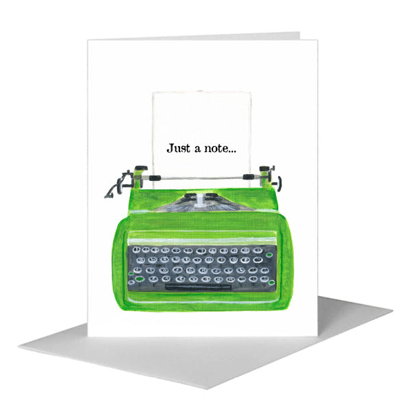 Typewriter, Greeting Card (#8796B) A2 Card Front, www.printedcanvas.com
