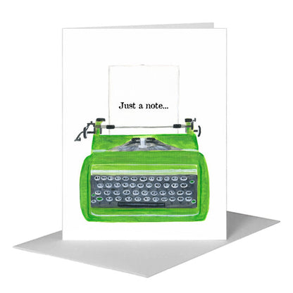 Typewriter, Greeting Card (#8796B) A2 Card Front, www.printedcanvas.com