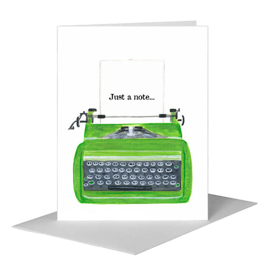 Typewriter, Greeting Card (#8796B) A2 Card Front, www.printedcanvas.com