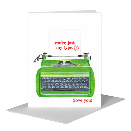 Typewriter, Greeting Card (#8796D) A2 Card Front, www.printedcanvas.com