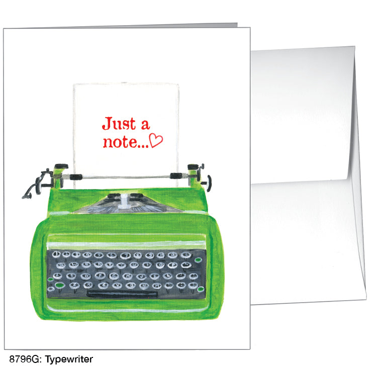 Typewriter, Greeting Card (#8796G), A2 Card Front, www.printedcanvas.com