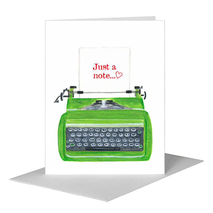Typewriter, Greeting Card (#8796G), A2 Card Front, www.printedcanvas.com