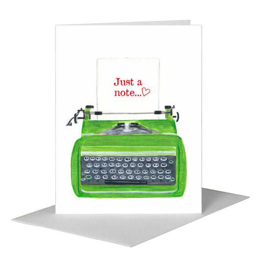 Typewriter, Greeting Card (#8796G) A2 Card Front, www.printedcanvas.com