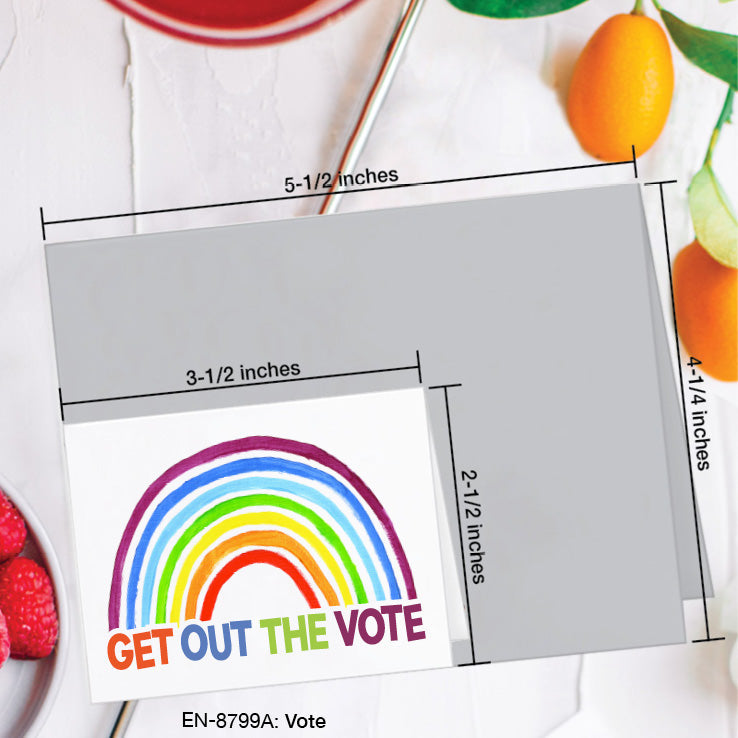 Vote, Greeting Card (8799A), Enclosure, www.printedcanvas.com