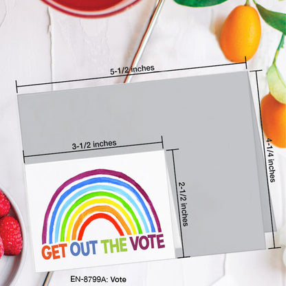 Vote, Greeting Card (8799A), Enclosure, www.printedcanvas.com