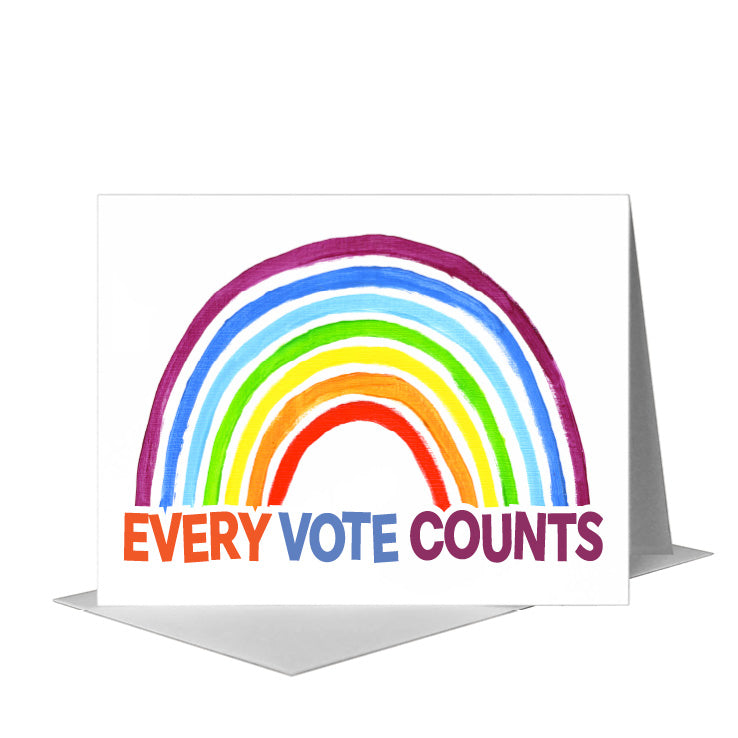 Vote, Greeting Card (#8799B) A2 Card Front, www.printedcanvas.com