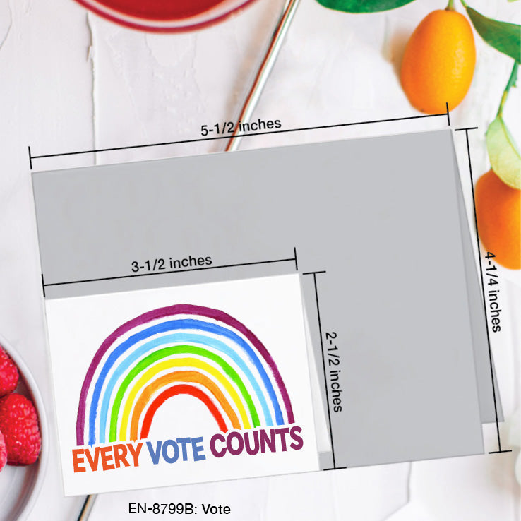 Vote, Greeting Card (8799B), Enclosure, www.printedcanvas.com