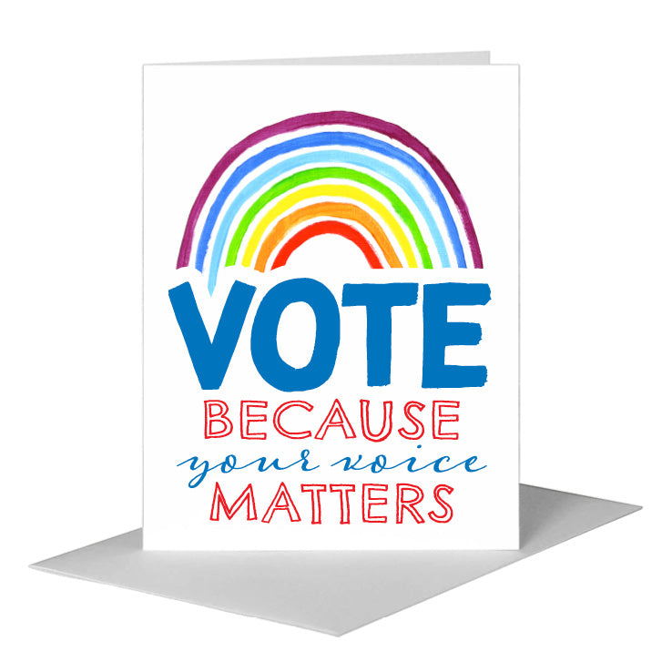 Vote, Greeting Card (#8799C), A2 Card Front, www.printedcanvas.com