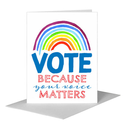 Vote, Greeting Card (#8799C), A2 Card Front, www.printedcanvas.com
