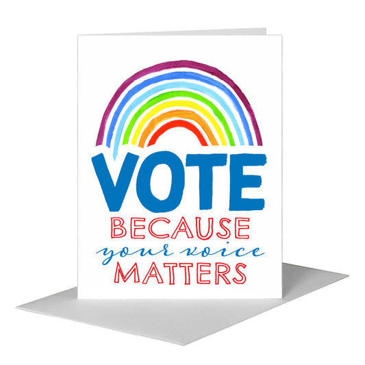 Vote, Greeting Card (#8799C) A2 Card Front, www.printedcanvas.com