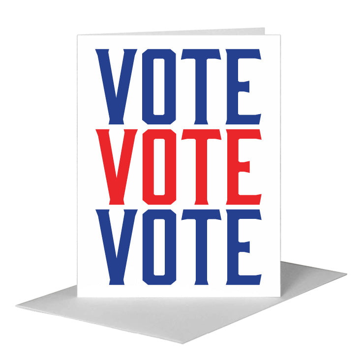 Vote, Greeting Card (#8799D) A2 Card Front, www.printedcanvas.com