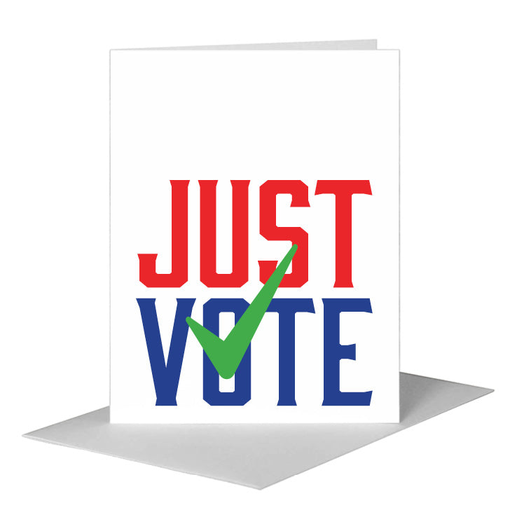 Vote, Greeting Card (#8799F) A2 Card Front, www.printedcanvas.com