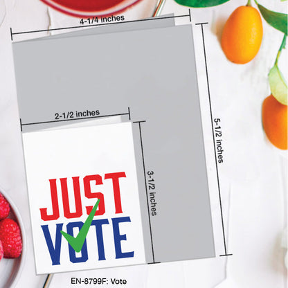 Vote, Greeting Card (8799F), Enclosure, www.printedcanvas.com