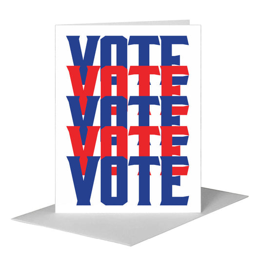 Vote, Greeting Card (#8799G) A2 Card Front, www.printedcanvas.com