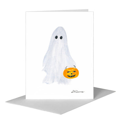 Ghostie Trick-or-Treat, Greeting Card (#8802A), A2 Card Front, www.printedcanvas.com