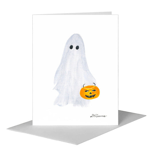 Ghostie Trick-or-Treat, Greeting Card (#8802A) A2 Card Front, www.printedcanvas.com