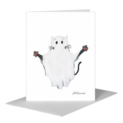 Ghostie Catter, Greeting Card (#8804A), A2 Card Front, www.printedcanvas.com