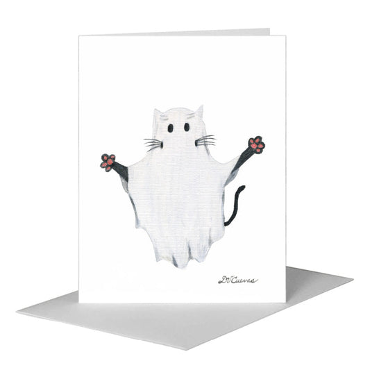 Ghostie Catter, Greeting Card (#8804A) A2 Card Front, www.printedcanvas.com