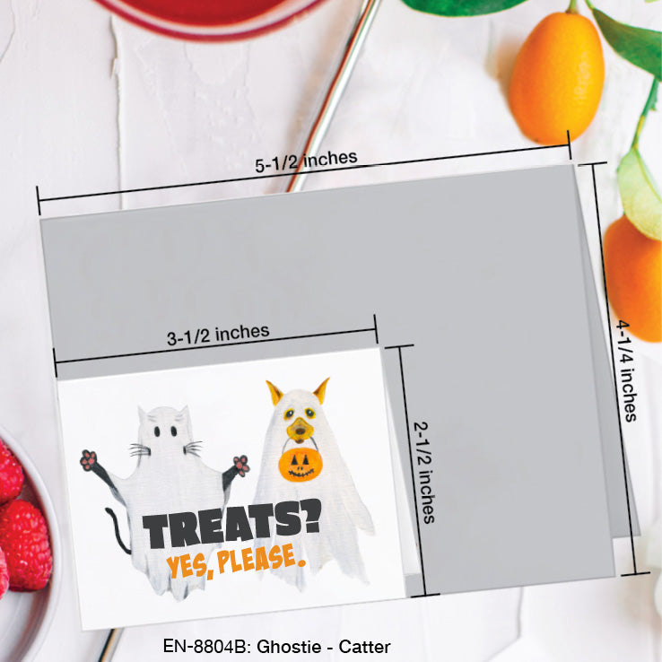 Ghostie Catter, Greeting Card (8804B), Enclosure, www.printedcanvas.com