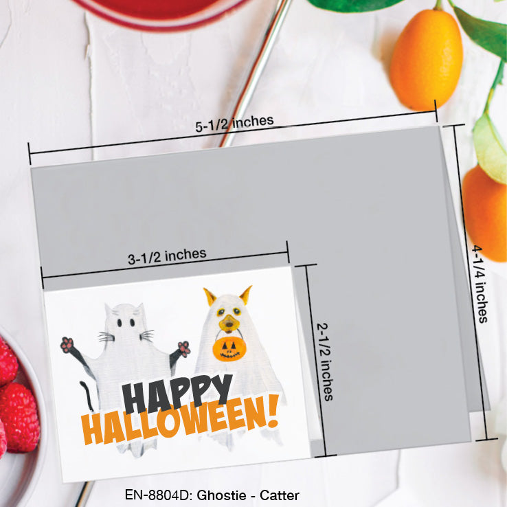 Ghostie Catter, Greeting Card (#8804D), Enclosure, www.printedcanvas.com