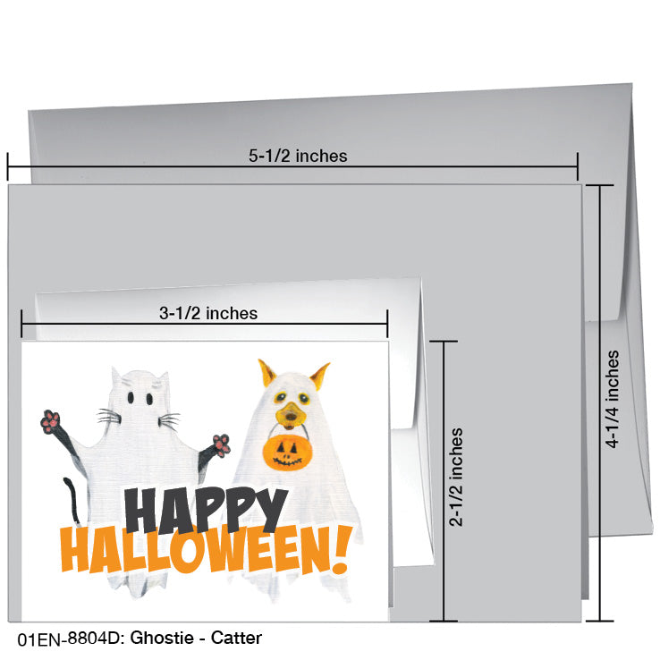 Ghostie Catter, Greeting Card (#8804D), Enclosure Card, www.printedcanvas.com