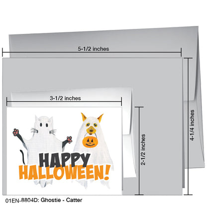 Ghostie Catter, Greeting Card (#8804D), Enclosure Card, www.printedcanvas.com