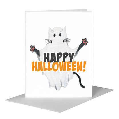 Ghostie Catter, Greeting Card (#8804E), A2 Card Front, www.printedcanvas.com