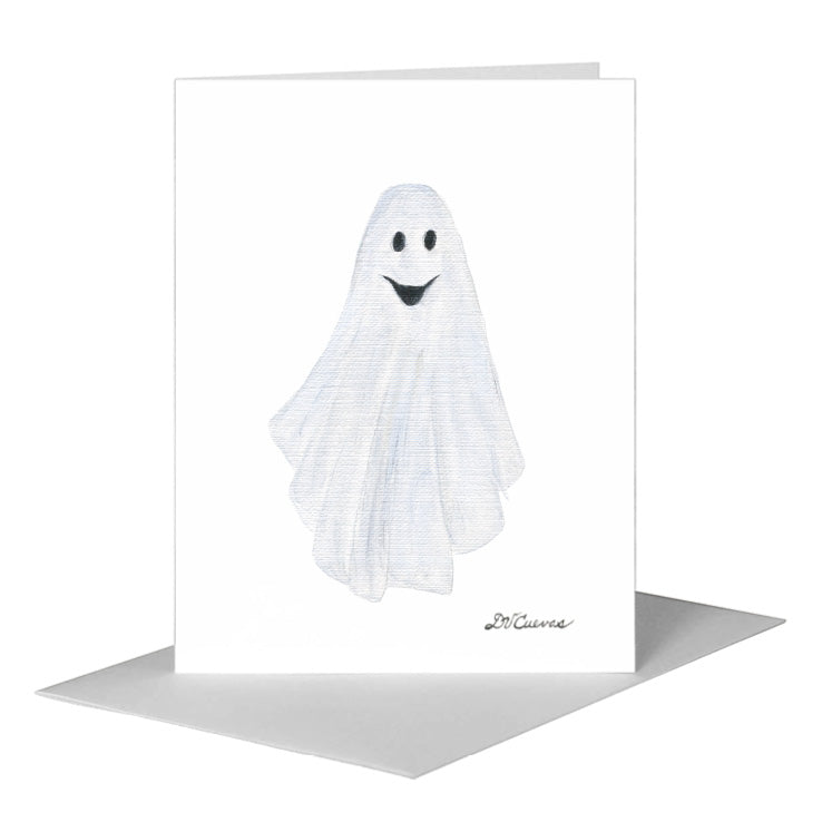 Ghostie Smile, Greeting Card (#8805A), A2 Card Front, www.printedcanvas.com