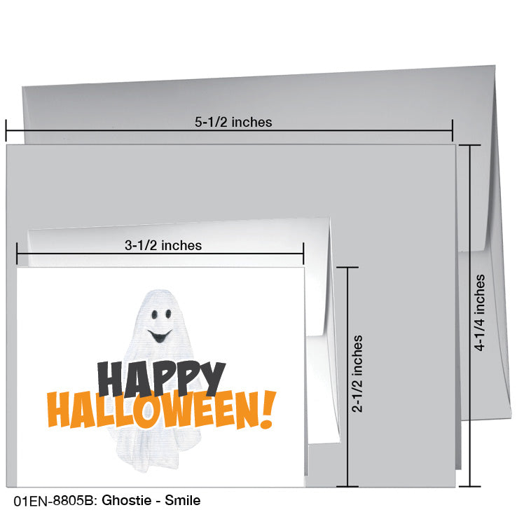 Ghostie Smile, Greeting Card (#8805B)