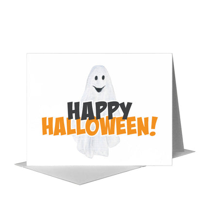 Ghostie Smile, Greeting Card (#8805B) A2 Card Front, www.printedcanvas.com