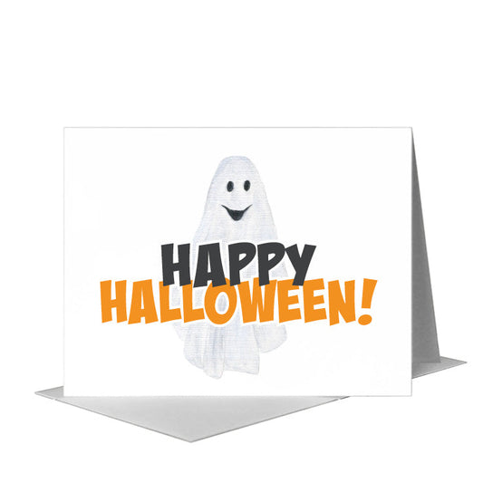 Ghostie Smile, Greeting Card (#8805B) A2 Card Front, www.printedcanvas.com