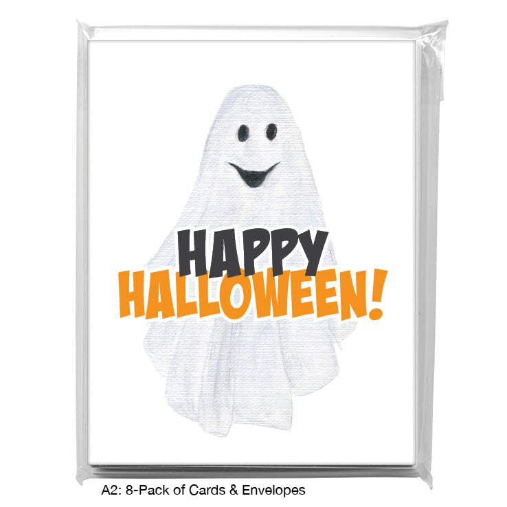 Ghostie Smile, Greeting Card (#8805C), A2 Card 8-Pack, www.printedcanvas.com