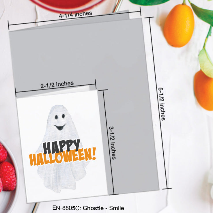 Ghostie Smile, Greeting Card (#8805C), Enclosure Card, www.printedcanvas.com