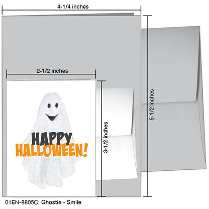 Ghostie Smile, Greeting Card (#8805C), Enclosure Card, www.printedcanvas.com