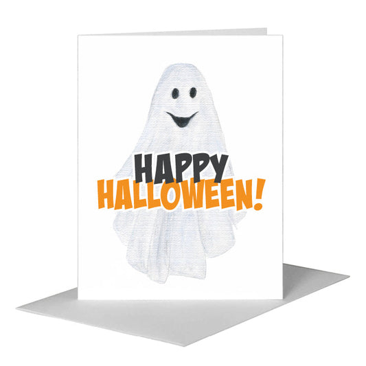 Ghostie Smile, Greeting Card (#8805C) A2 Card Front, www.printedcanvas.com