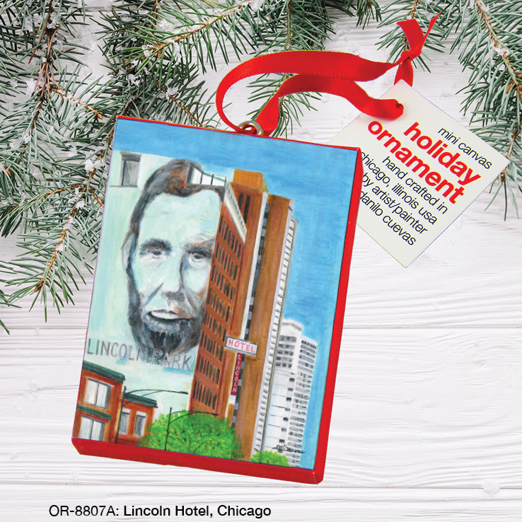 Lincoln Park Hotel, Chicago, Ornament (OR-8807A), Front, printedcanvas.com