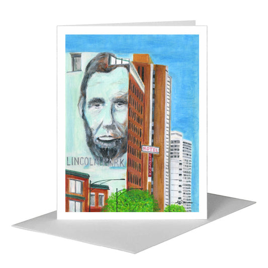 Lincoln Hotel, Chicago, Greeting Card (#8807A) A2 Card Front, www.printedcanvas.com